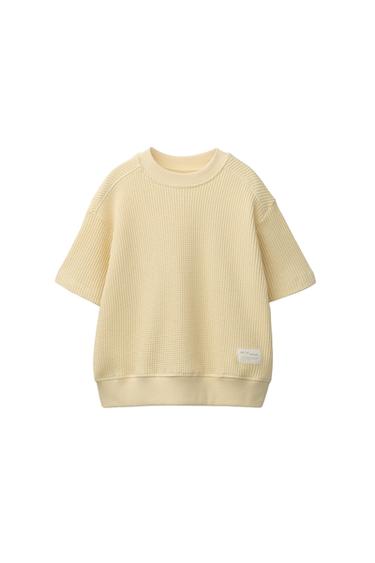 CAMISETA FELPA WAFFLE - Mantequilla de Zara