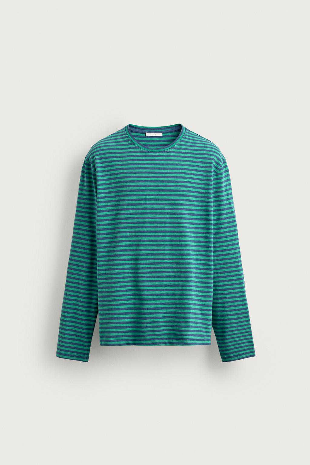 RELAXED FIT STRIPED JACQUARD T-SHIRT