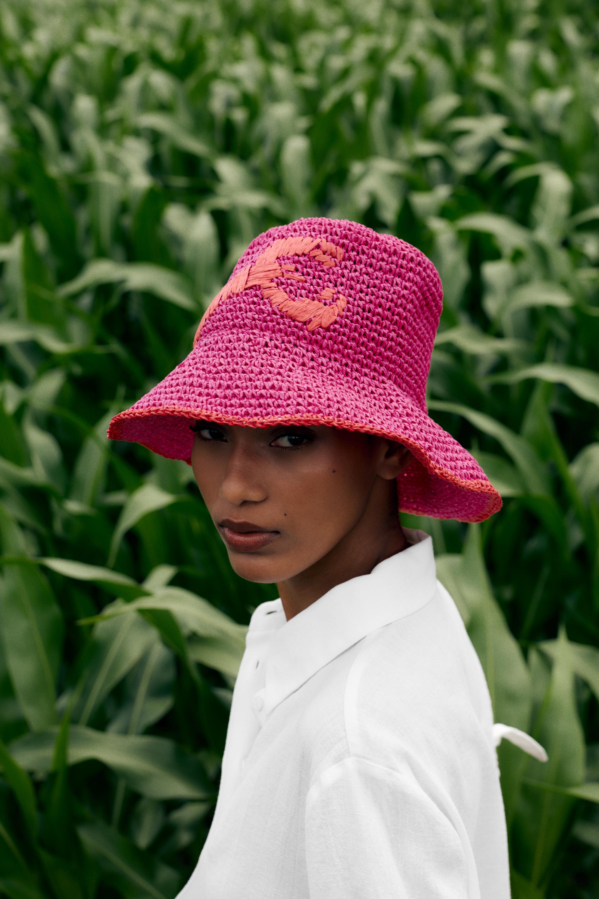 LOBSTER BRAIDED BUCKET HAT - Fuchsia | ZARA United States