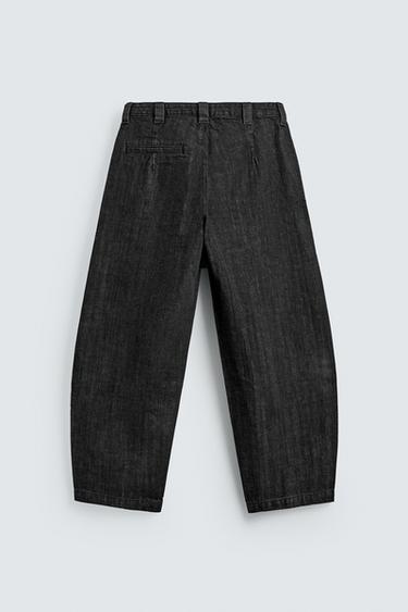 BARREL FIT DENIM CHINOS - Grey by Zara - Image 8