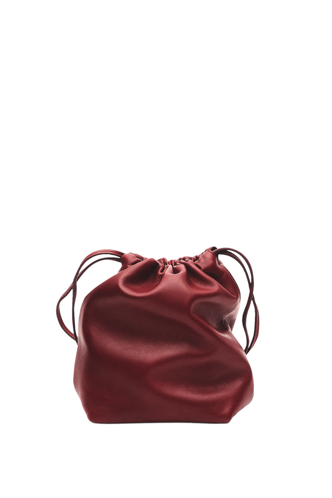 Nappa leather bucket bag — white