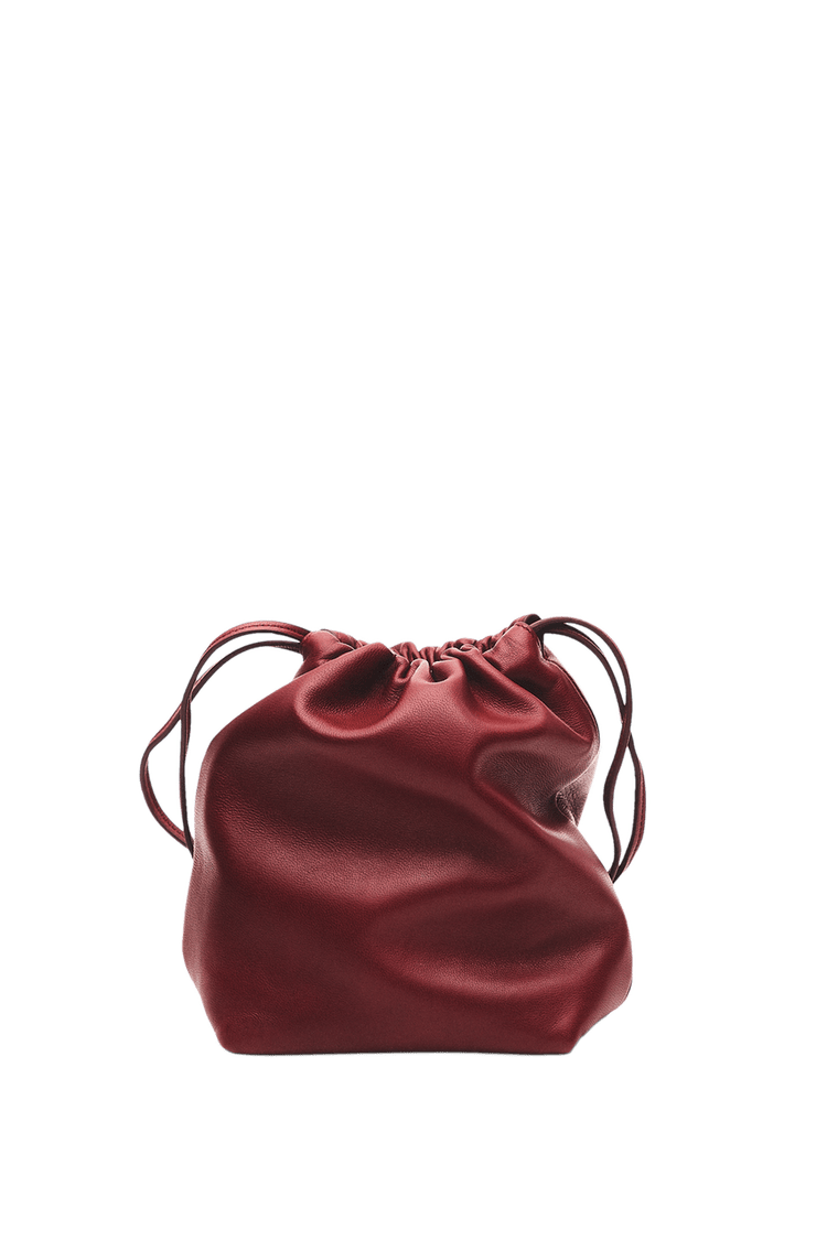 Nappa leather bucket bag — white