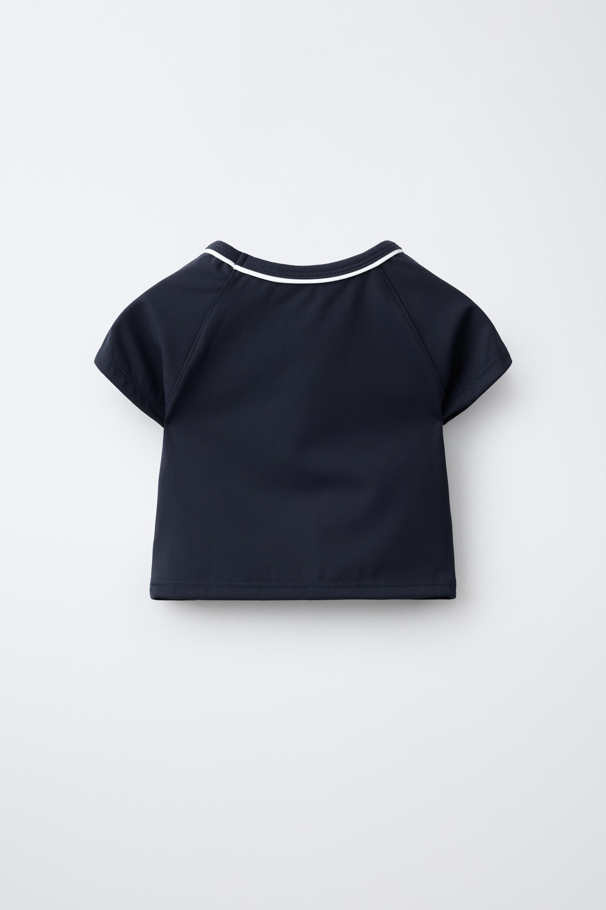 SPORTY CONTRAST PIPING T-SHIRT
