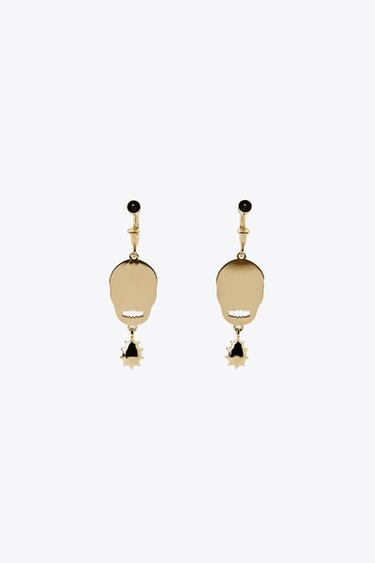 BOUCLES D'OREILLES CRÂNE ÉMAILLÉ BIJOU - Doré de Zara - Image 3