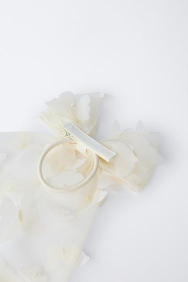 CHOUCHOU AVEC NŒUD ET PAPILLONS - Écru / Chiné de Zara - Image 1