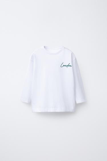 Zara CITIES PRINT T-SHIRT - White