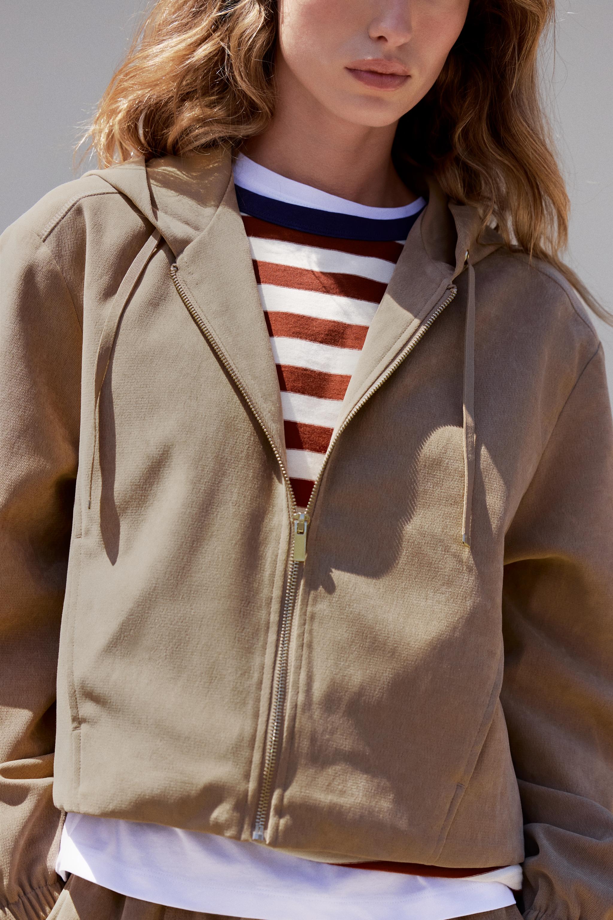 フード付きボンバージャケット - ライトキャメル | ZARA Japan / 日本