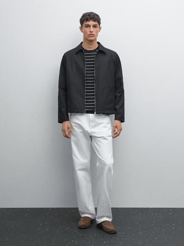 Chaqueta 100% algodón water repellent - Marino de Zara
