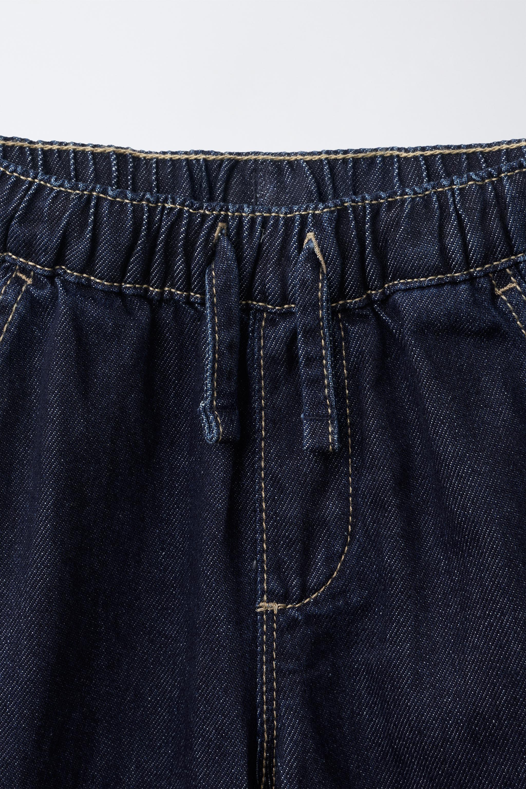 TIE-WAIST LOOSE JEANS