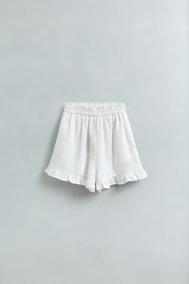 % 100 LIHOZKO BERMUDA-GONA PARPAILEKIN - Artile kolorea, Zara-rena