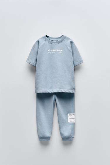 Zara SWEATSHIRT AND PANTS MATCHING SET - Light blue - Image 0