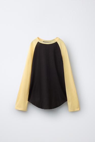 PUKAS SURF RAGLAN SLEEVE T-SHIRT - Yellow by Zara