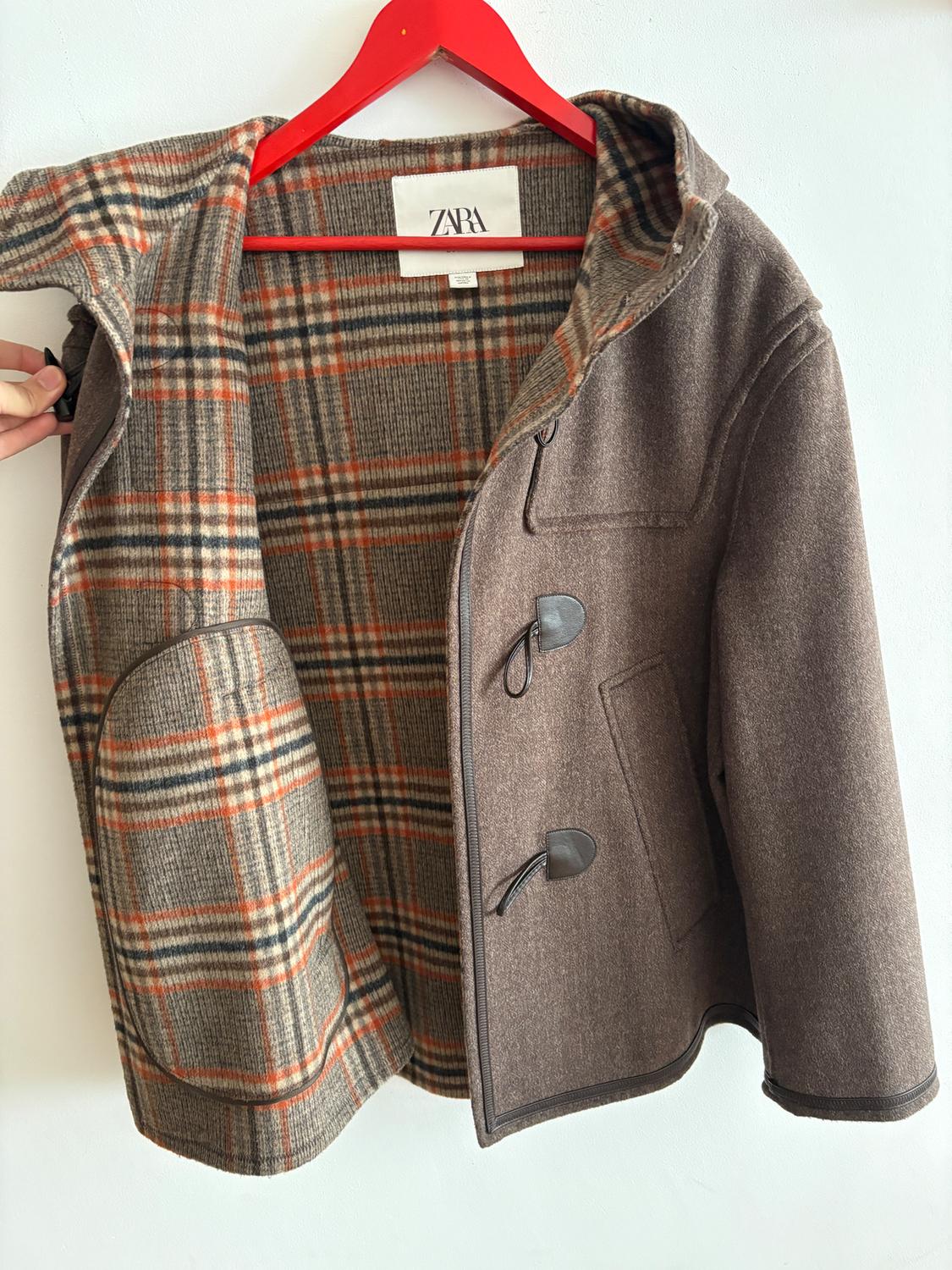 LIMITED EDITION CHECK WOOL CONTRAST THREE-QUARTER-LENGTH COAT - Image 5