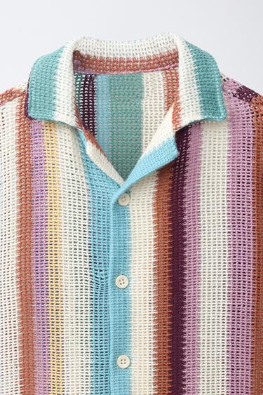 CHEMISE CROCHET À RAYURES - rayures de Zara - Image 2