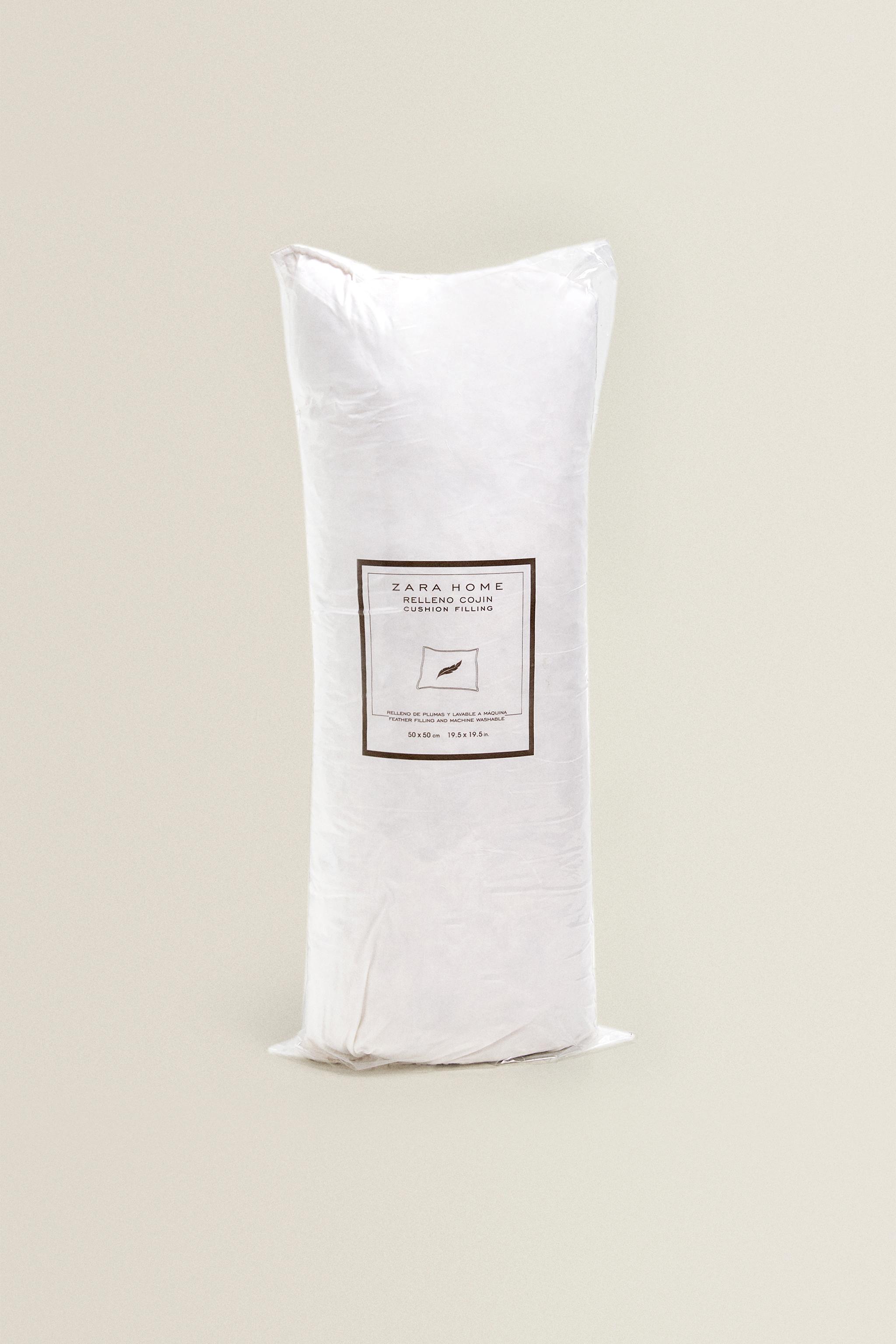 FEATHER CUSHION FILLING WITH A COTTON COVER