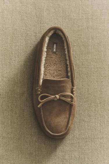 WARM LEATHER MOCCASINS - Brown by Zara - Image 5