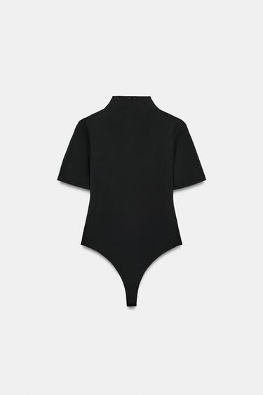 HIGH-NECK BODYSUIT - Black by Zara