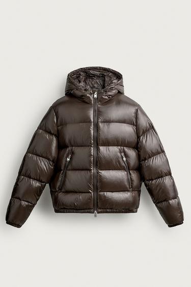 80% DOWN - 20% FEATHER WATER-REPELLENT JACKET - Brown by Zara