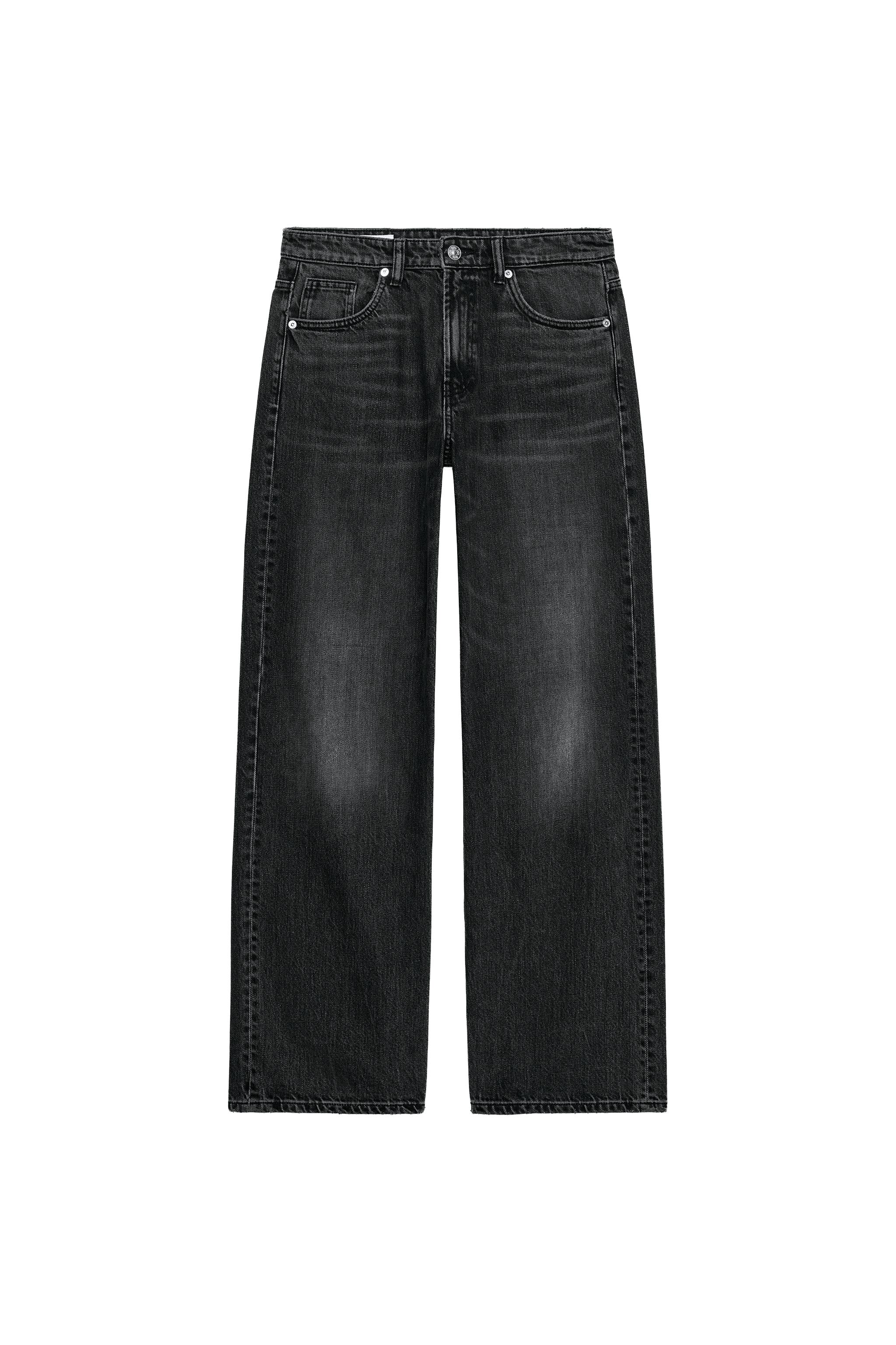 JEANS DENIM TRF RELAXED FIT CINTURA MÉDIA - Azul-marinho | ZARA Brasil