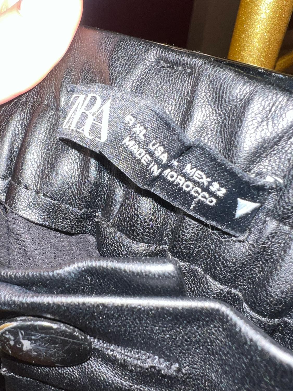 FAUX LEATHER MOM FIT TROUSERS - Image 7