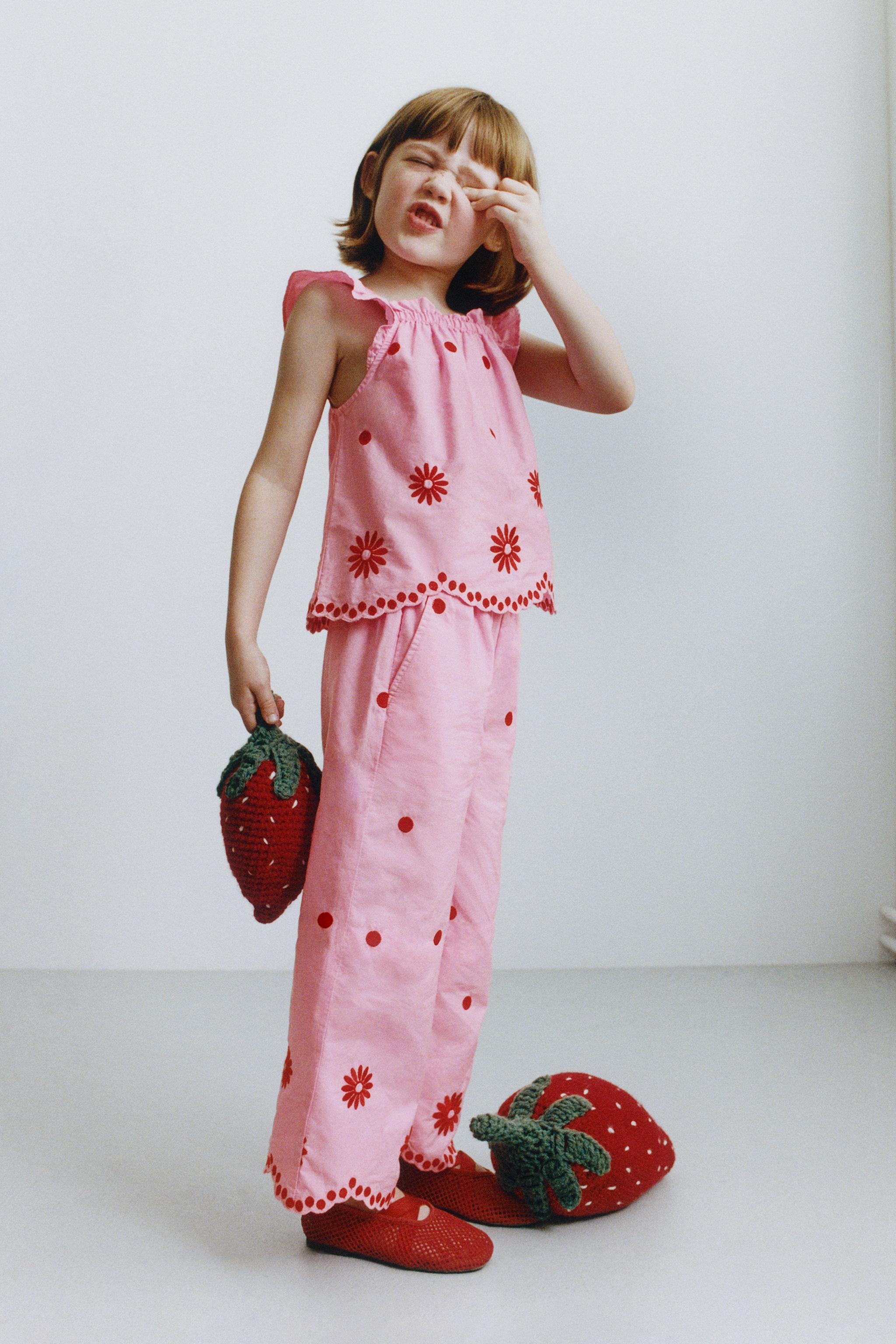 EMBROIDERED CULOTTES - Pink | ZARA United States