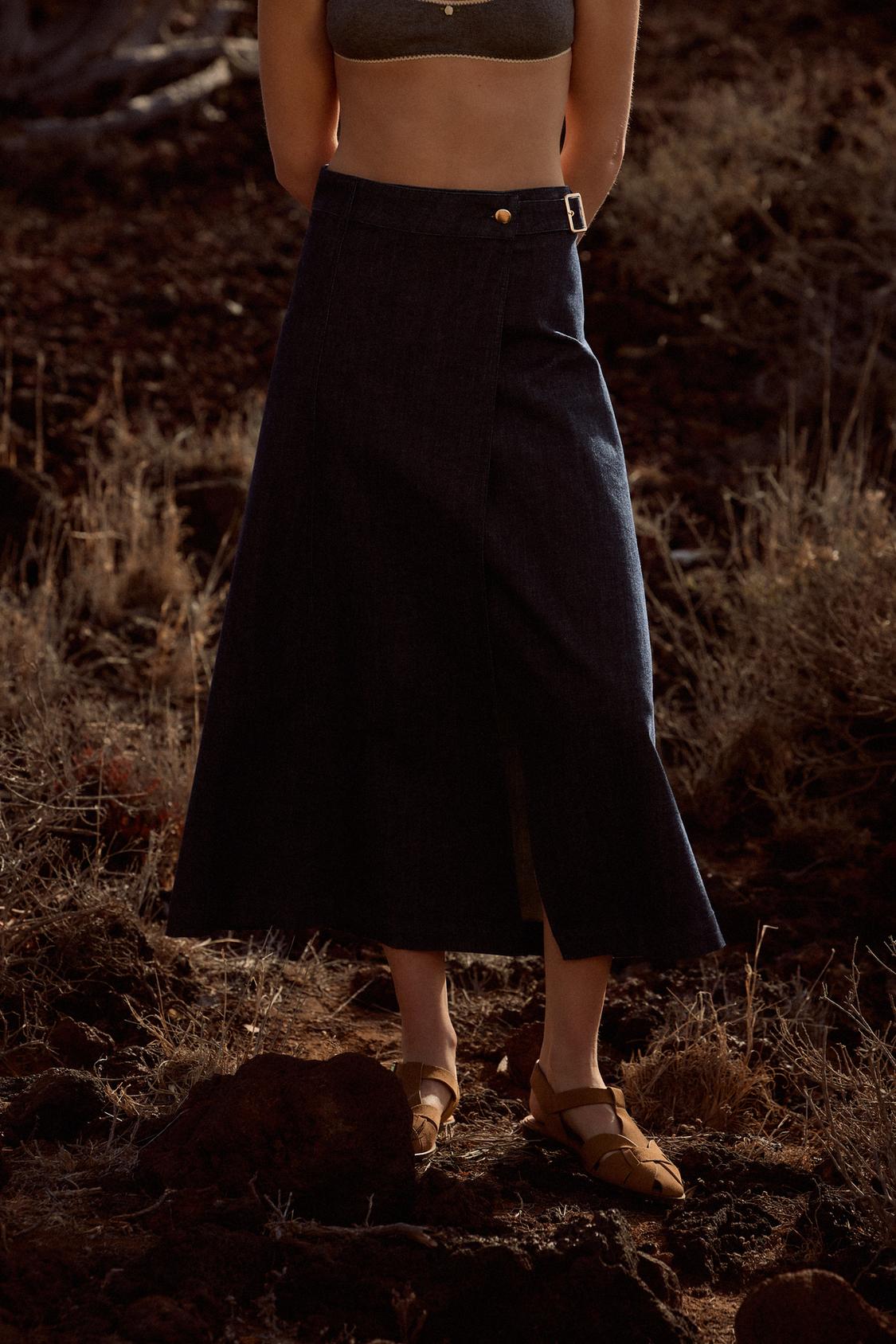 Z1975 DENIM WRAP SKIRT