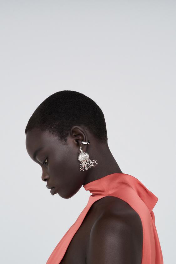 PACK OF 2 VEGETABLE EAR CUFF EARRINGS - Silver by Zara - Image 0