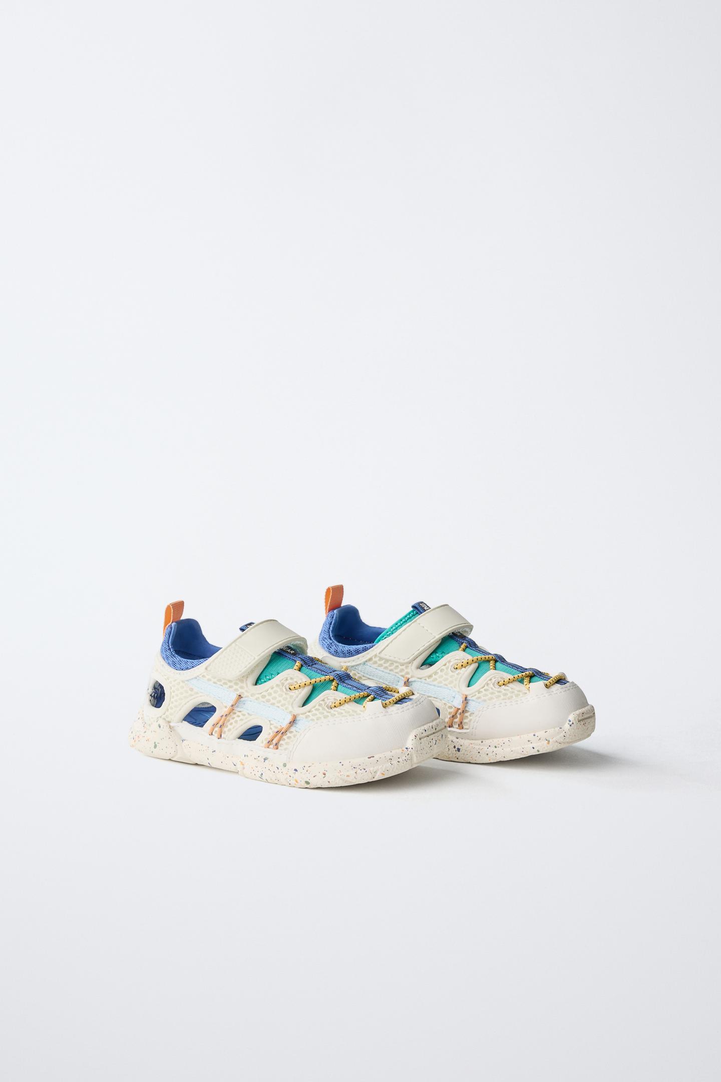Детские кроссовки Zara Barefoot Sneakers with Cut-Outs, цвет: Белый — фото 2