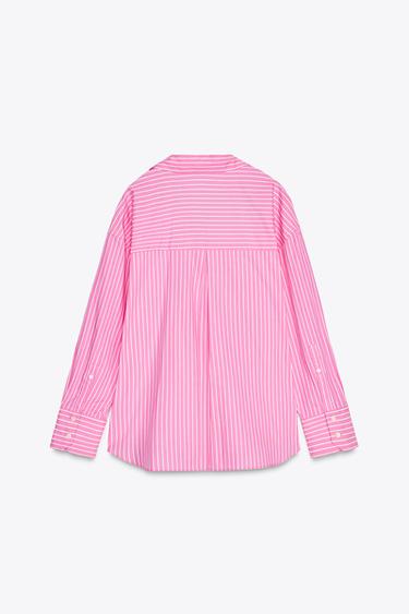 BASIC POPLIN SHIRT - Pink by Zara - Image 5