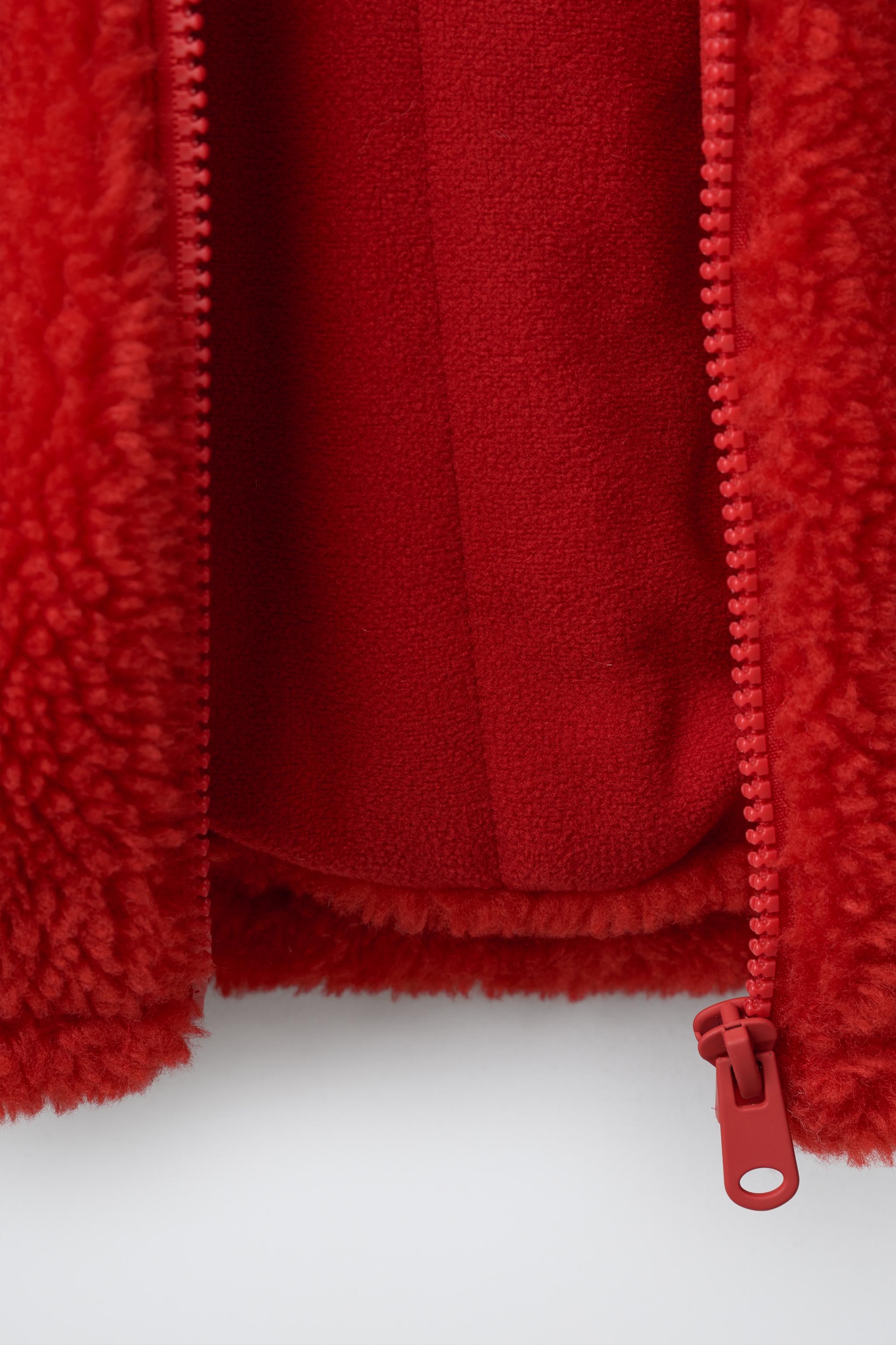 PRINTED FAUX SHEARLING JACKET