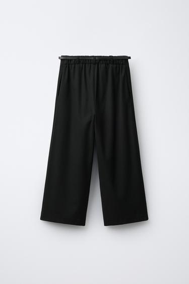 CULOTTES WITH BELT - Black by Zara - Image 1