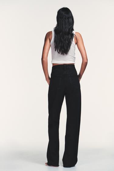TRF WIDE-LEG HIGH-WAIST JEANS - Black by Zara - Image 4