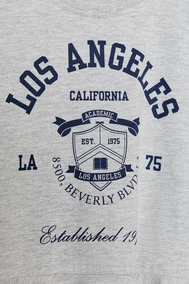 HAUT VARSITY À VOLANT - Gris chiné de Zara - Image 6