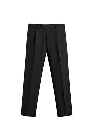 PANTALÓN REGULAR FIT PLIEGUES SMOKING - Negro de Zara