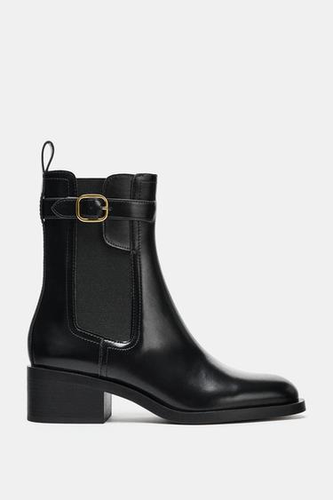 BUCKLE DETAIL ANKLE BOOTS - Black by Zara