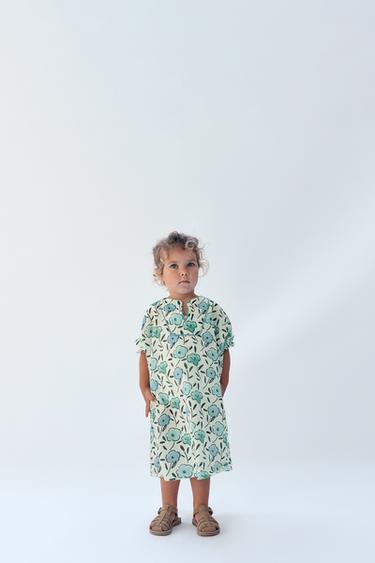 2-14 ANS/ ROBE CAFTAN IMPRIMÉ FLEURS LIMITED EDITION - Imprimée de Zara - Image 4