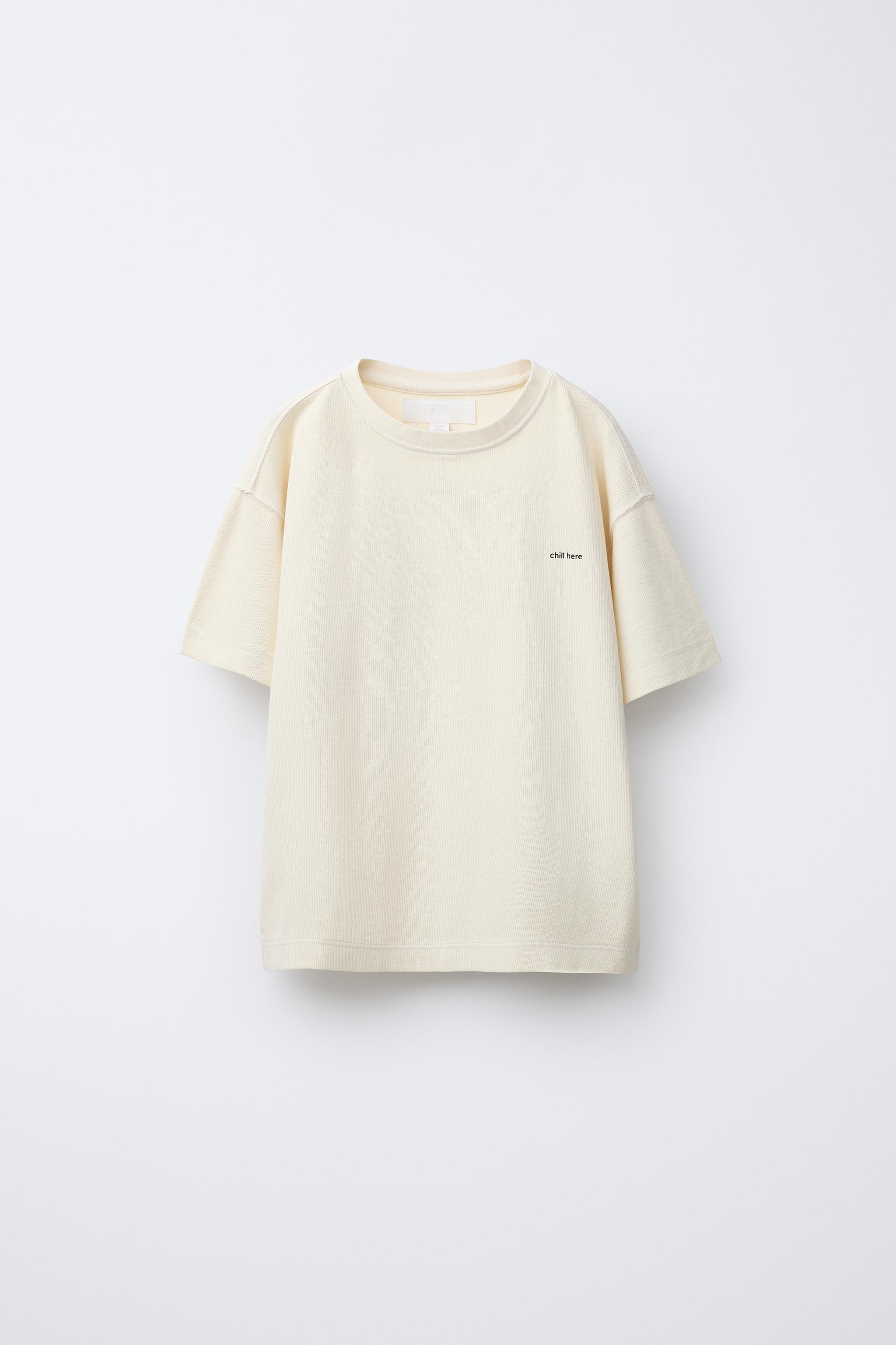 テキストTシャツ - ライム | ZARA Japan / 日本