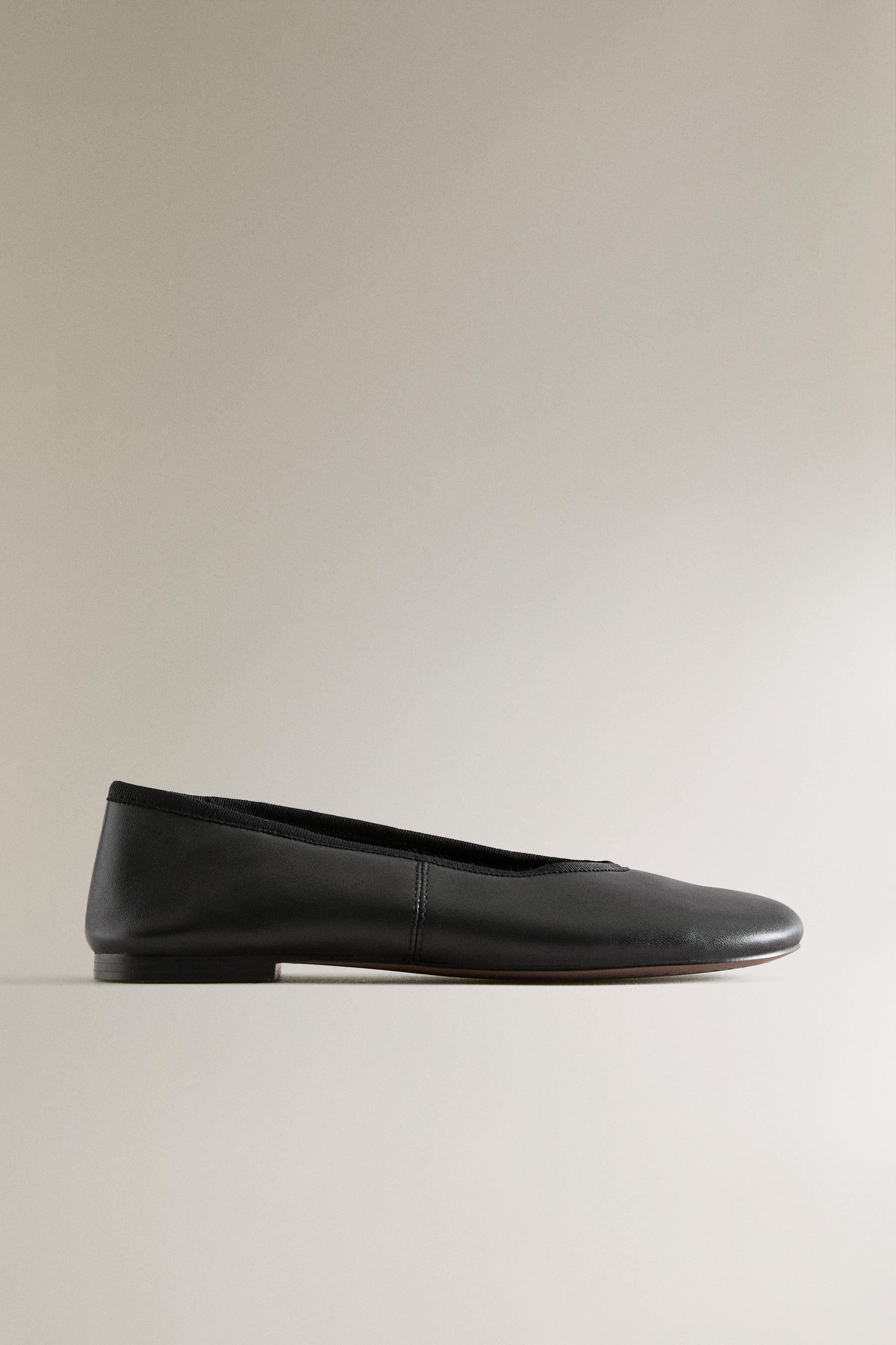 FLEXIBLE LEATHER BALLET FLATS