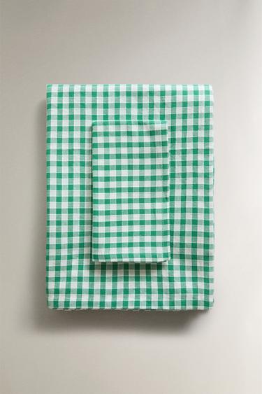 TISCHDECKE MIT VICHY-KARO - Grün von Zara