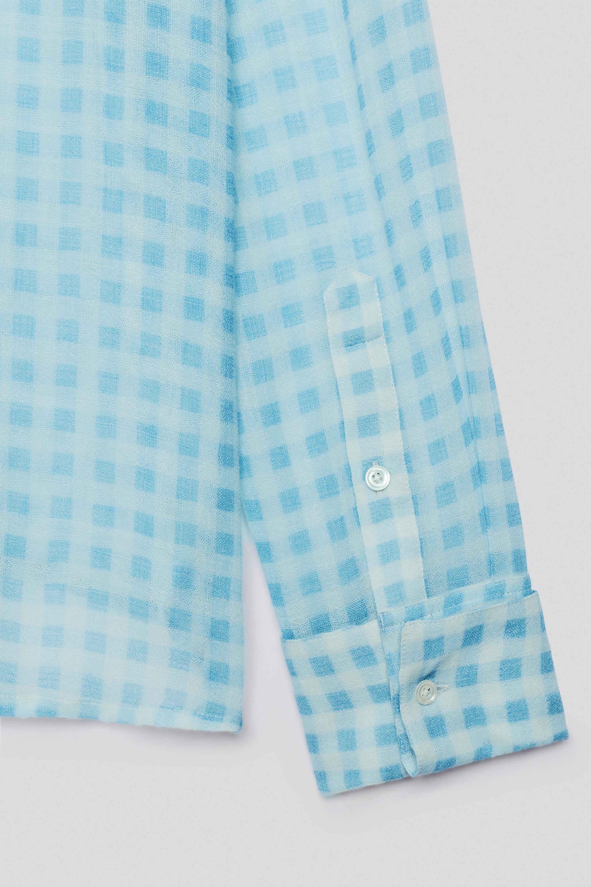 LIGHTWEIGHT 100% WOOL PLAID SHIRT - thumbnail 6