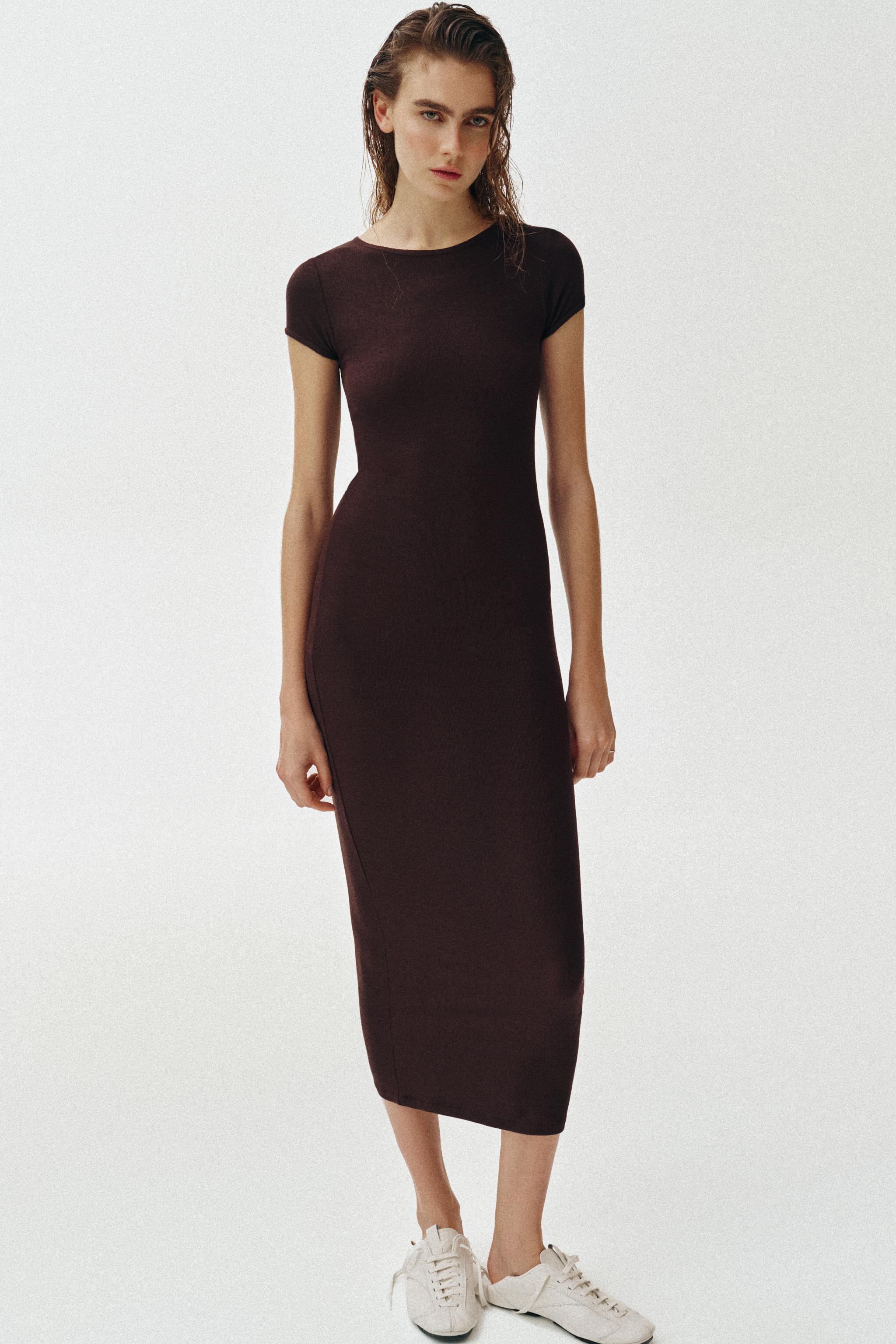 LONG SHORT SLEEVE DRESS