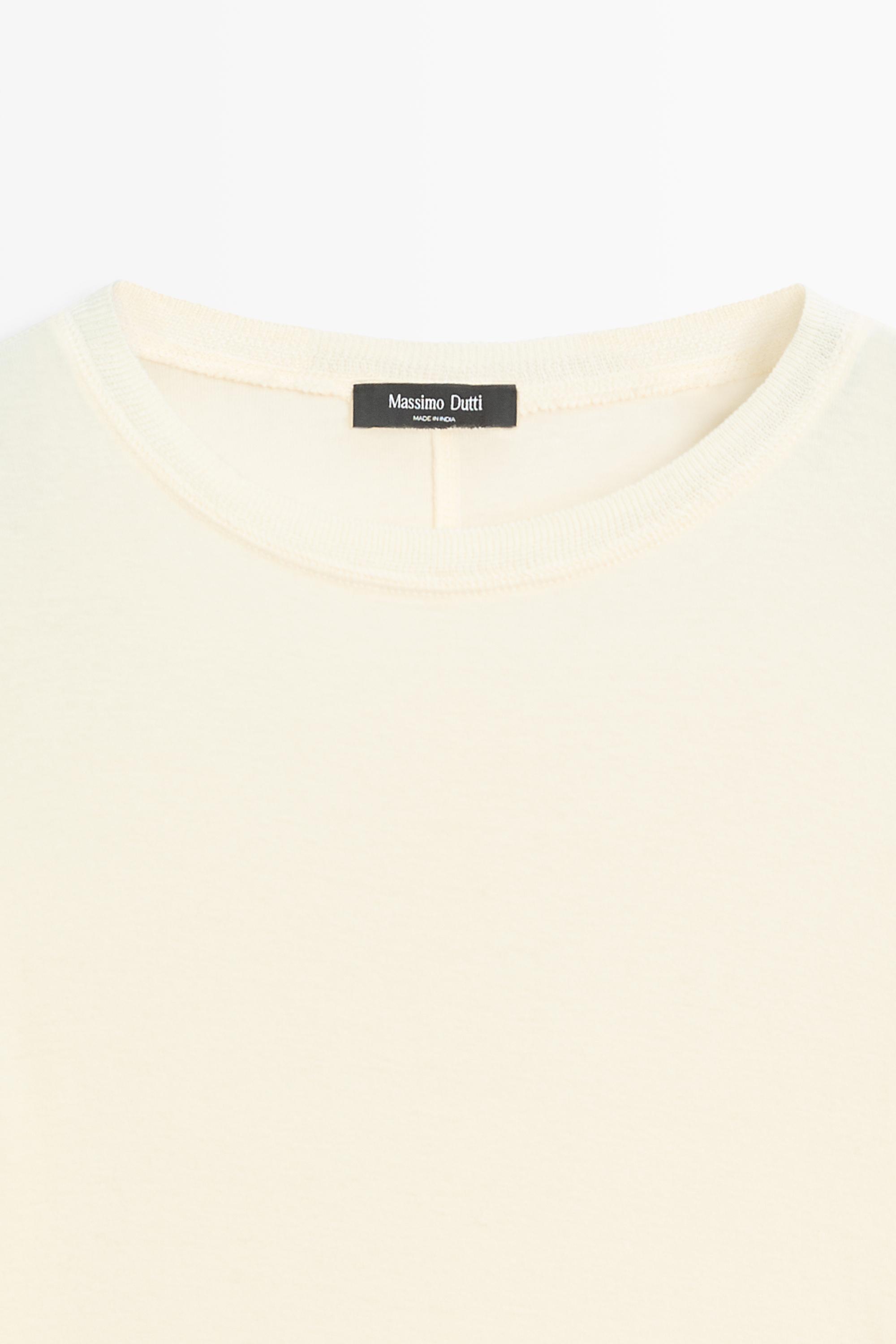 T-shirt en coton à manches longues, détail poignets