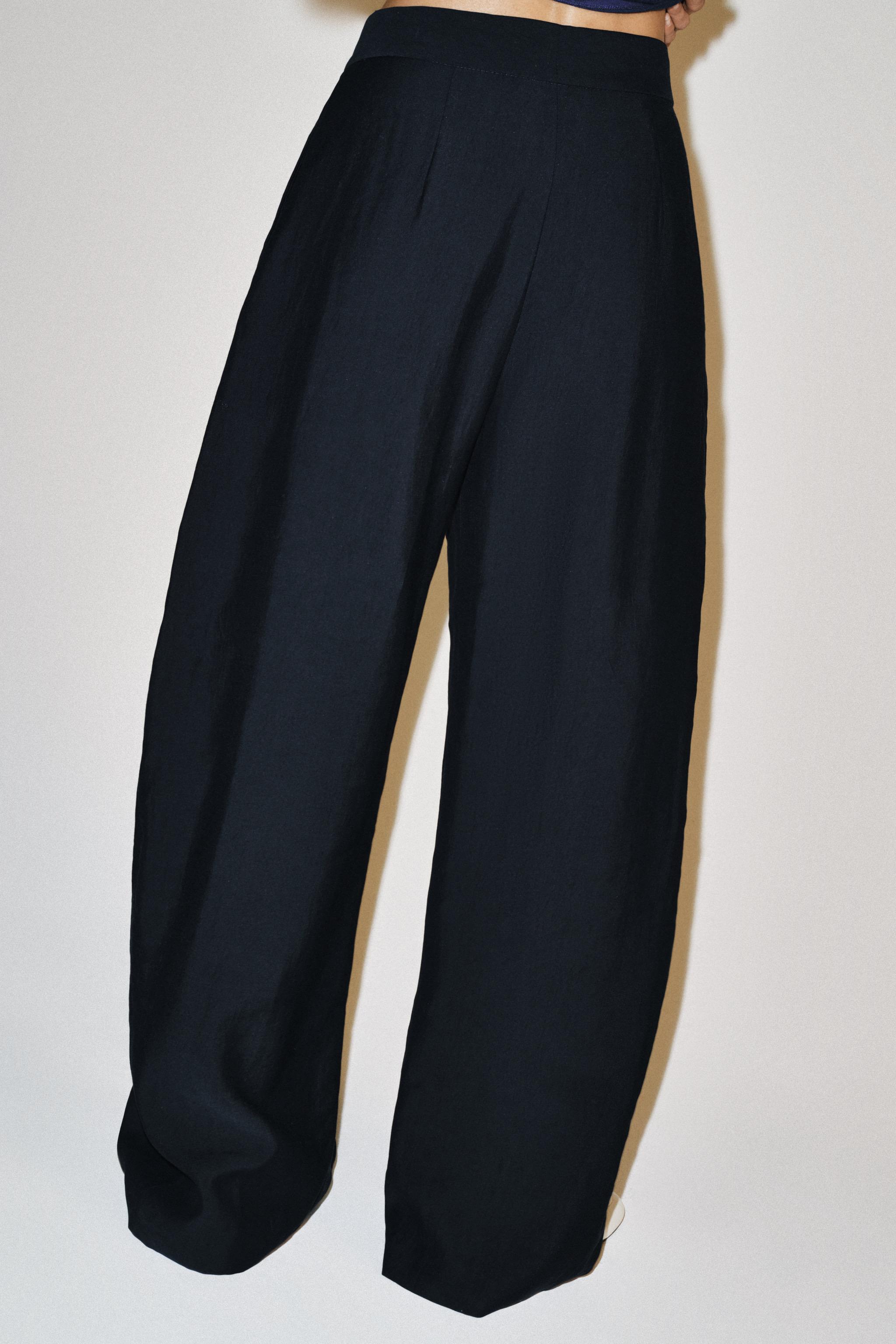 Zara ZW COLLECTION PENSLİ GENİŞ PAÇA PANTOLON görsel 3