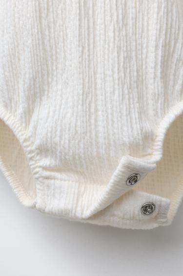 TEXTURED NECK BODYSUIT - Ecru by Zara - Image 2