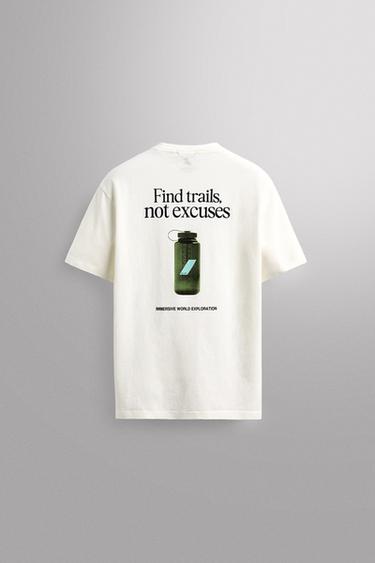 T-SHIRT IMPRIMÉ GRAPHIQUE - Blanc de Zara - Image 7