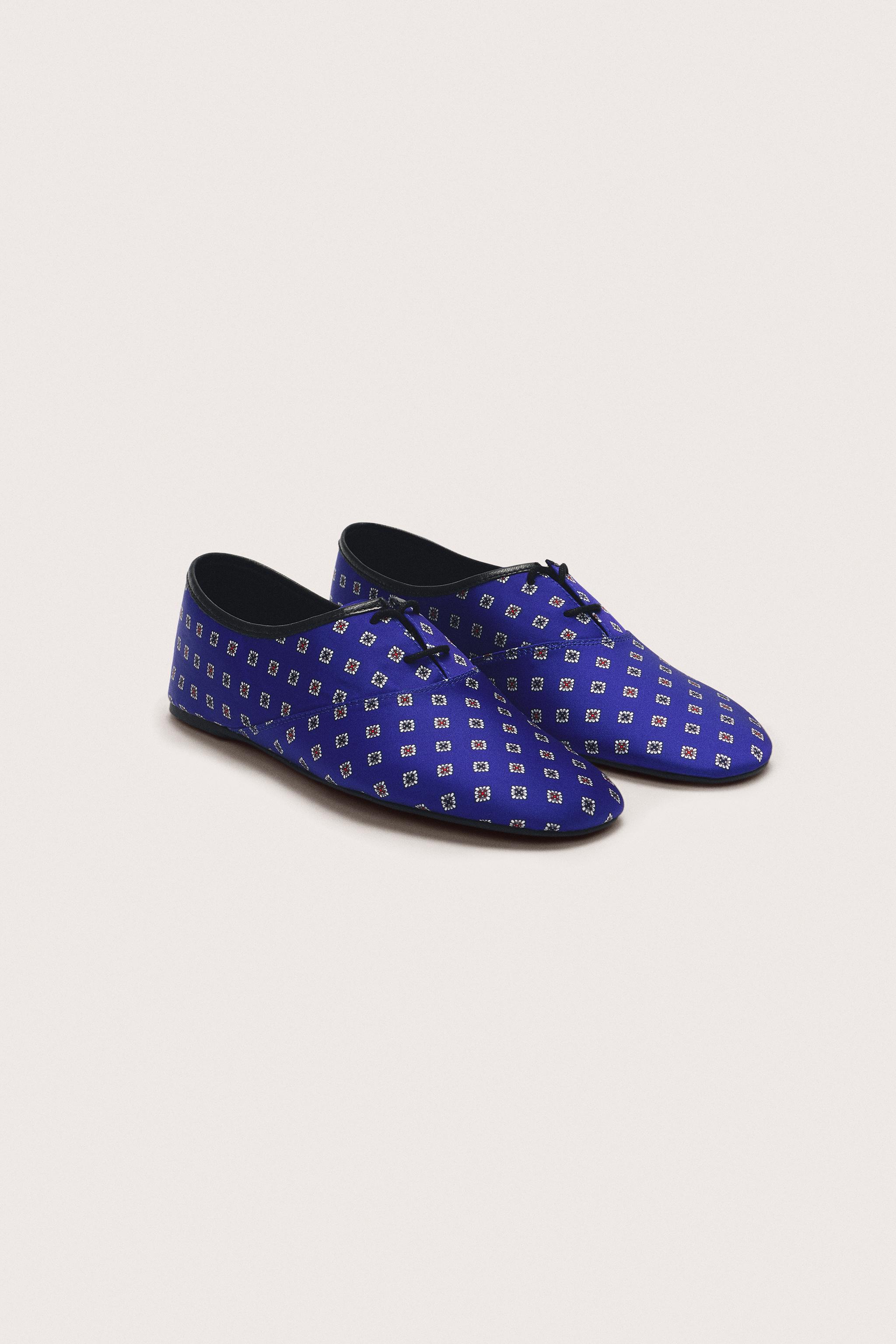 LIMITED EDITION PRINTED BLUCHER SHOES — Bluish