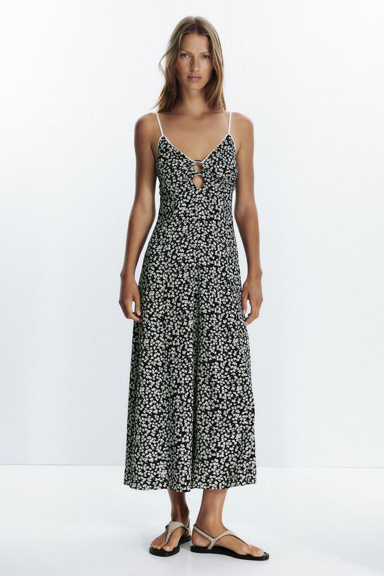 Vestito Midi Zara Vestito Con Stampa Floreale VESTITO MIDI