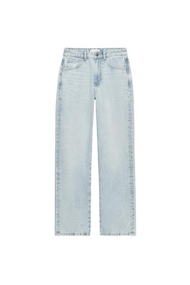 JEANS Z.03 STRAIGHT TIRO ALTO LONG LENGTH - Azul claro de Zara
