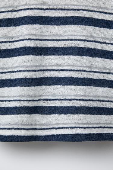 T-SHIRT EN MAILLE RAYURES - Rayures de Zara - Image 3