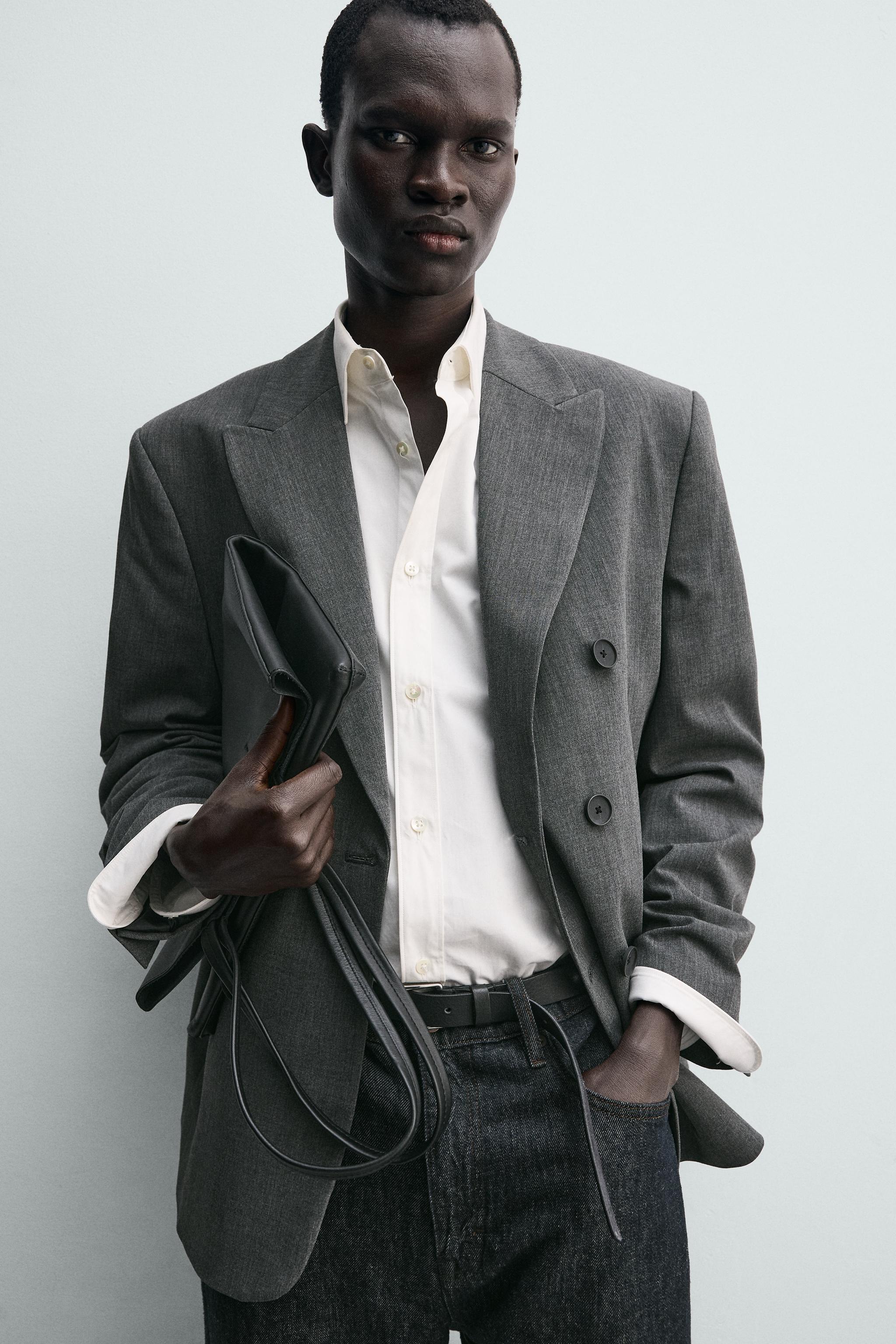 BLAZER CROISÉ AVEC LAINE